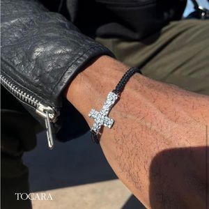 New Tocara Men Carl Unisex Cross Adjustable  Bracelet 8,5”